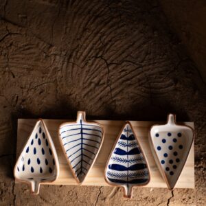 Leaf-Shaped Ceramic Bowl Set (13)